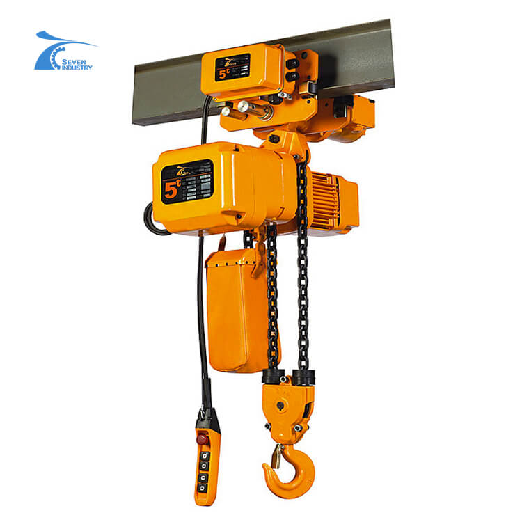 Chain hoist with electric trolley