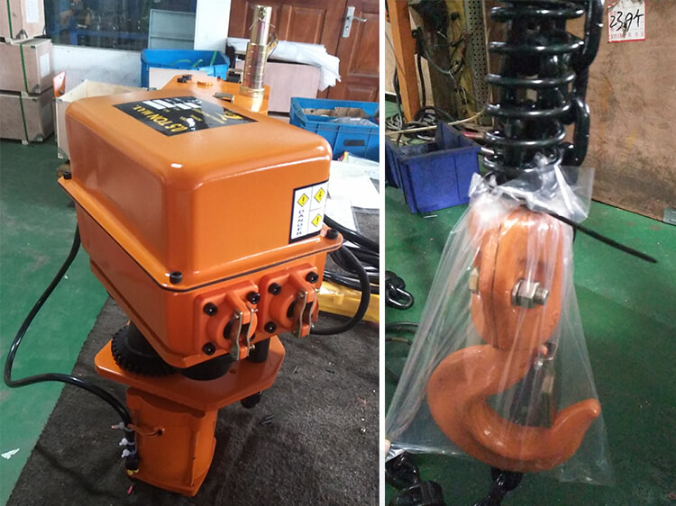 Delivery photos of portable hoists