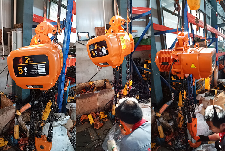 5t elcctric chain hoist in the factory