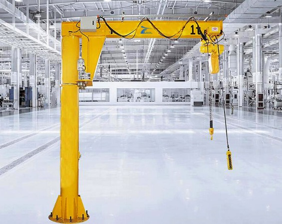 Slewing Single Arm Crane Kolom Jib Crane 1 Ton