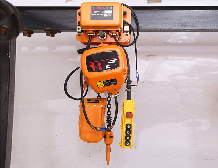 1 ton electric chain hoist with trolley