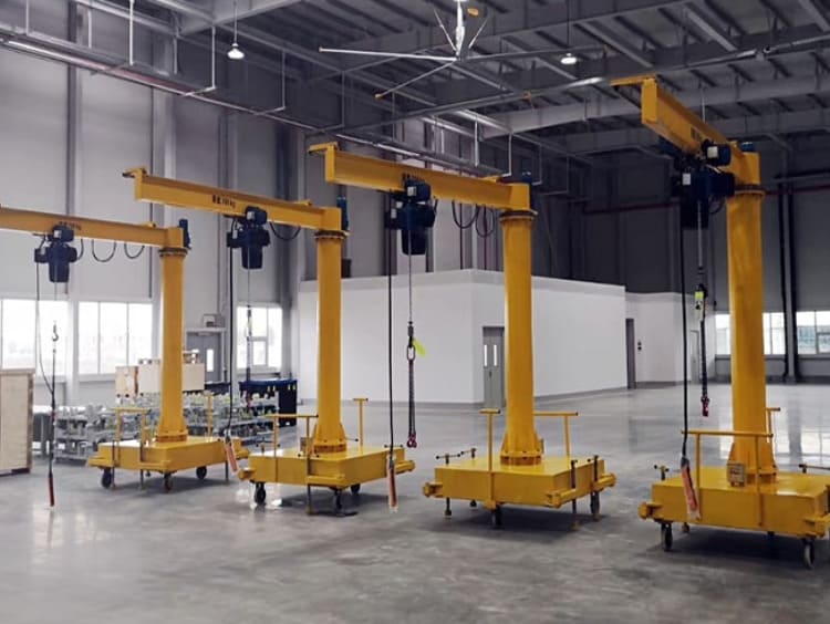 Factory Direct Sale Portable Movable Jib Crane with Wheels